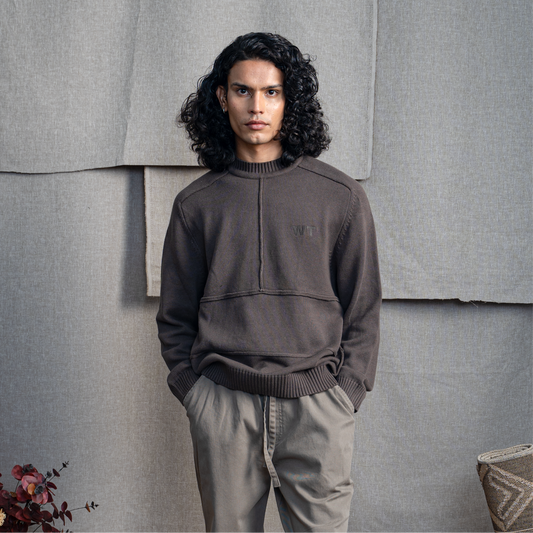 KNITTED CREW NECK JUMPER