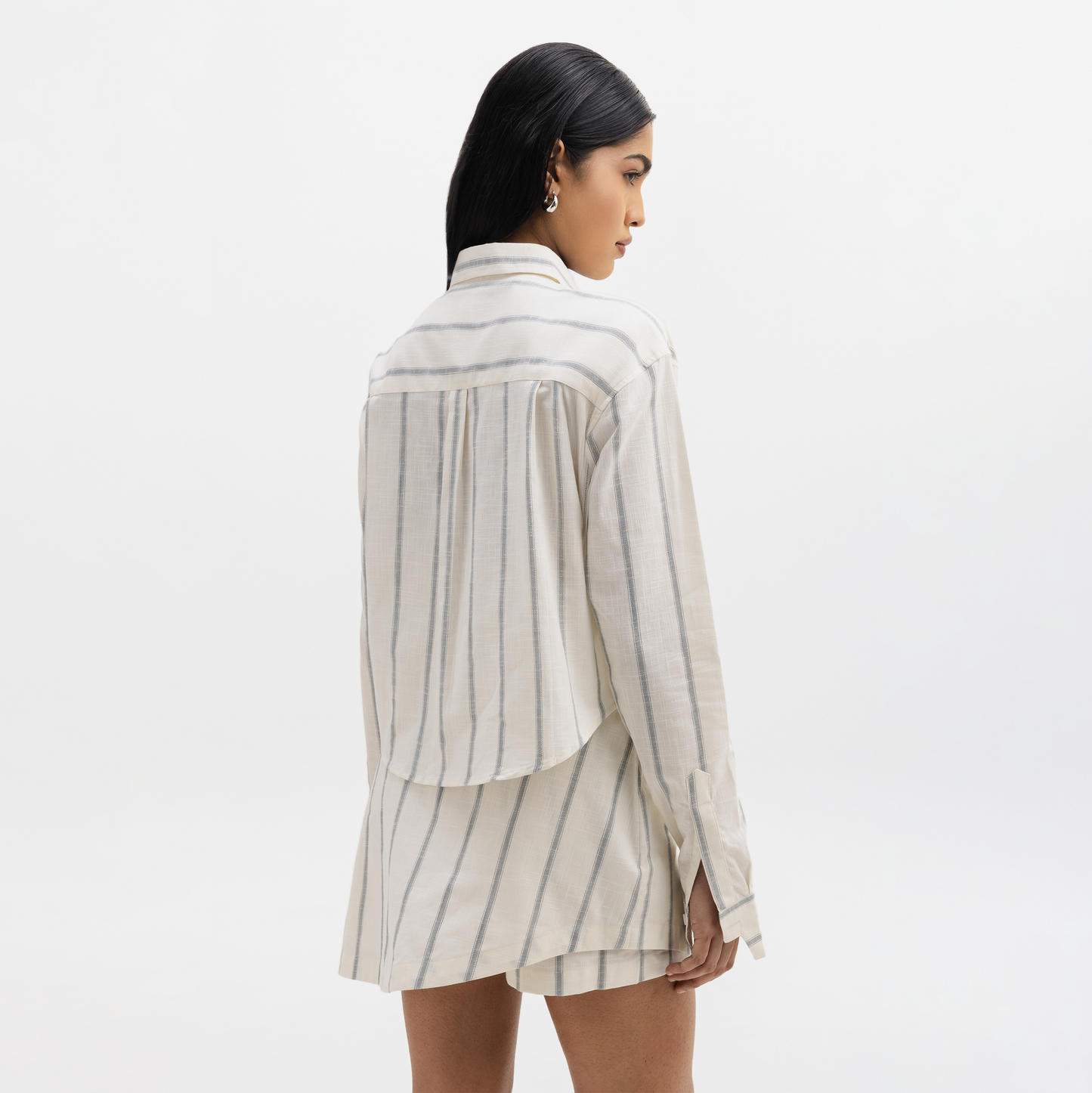 ASYMMETRICAL BUTTON DOWN SHIRT