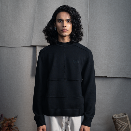 KNITTED CREW NECK JUMPER