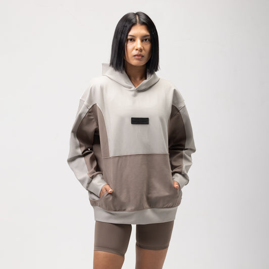 OBLIQUE COLOR BLOCK HOODIE