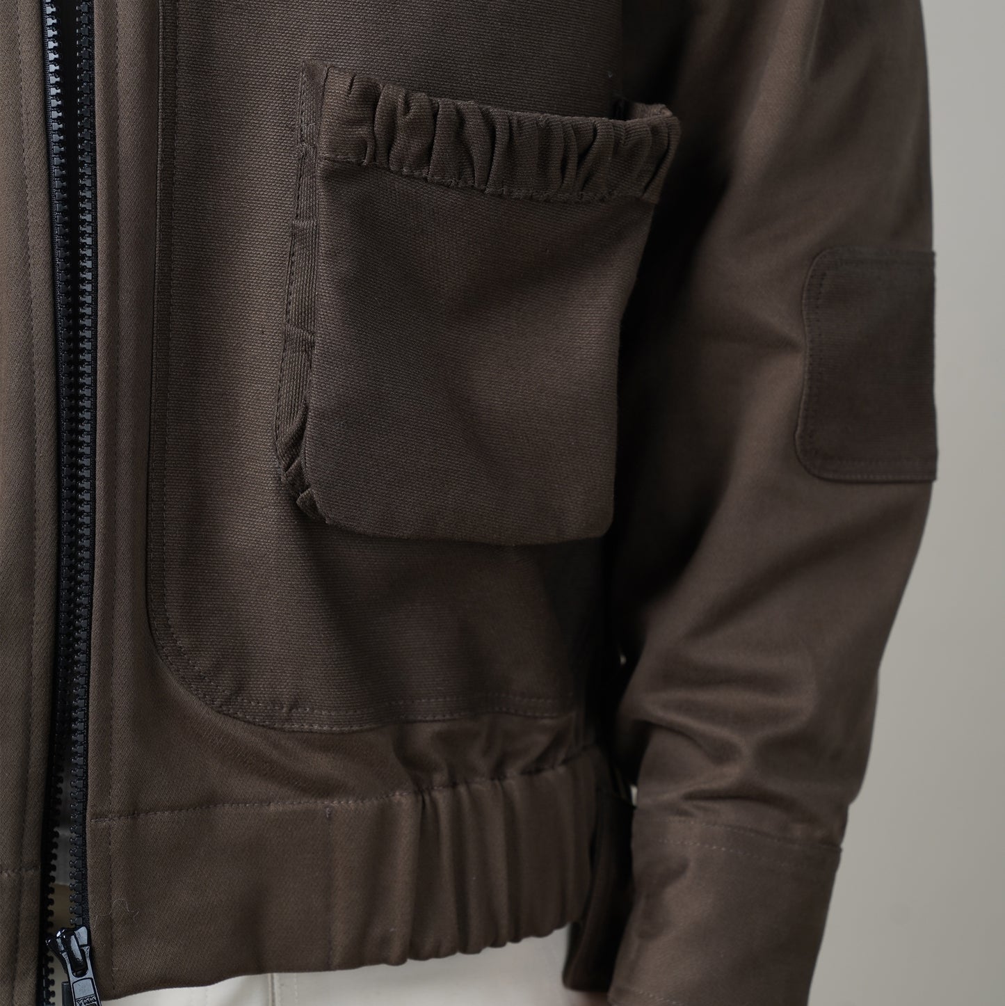 jacket, lookbook. menswear, utility pocket, womenswear, pocket detailing, dark walnut, brown jacket, streetwear, people also ask