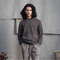 KNITTED CREW NECK JUMPER - ASH WOOD