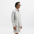 AQUA STRIPED FULL-SLEEVE SHIRT - AQUA