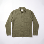 COTTON LINEN JACKET - OLIVE