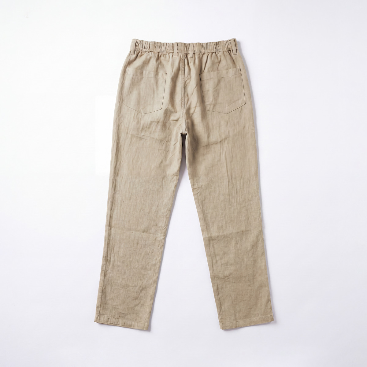 RELAXED COTTON LINEN PANTS - LIGHTWOOD