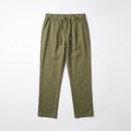 RELAXED COTTON LINEN PANTS - OLIVE