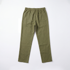 RELAXED COTTON LINEN PANTS - OLIVE