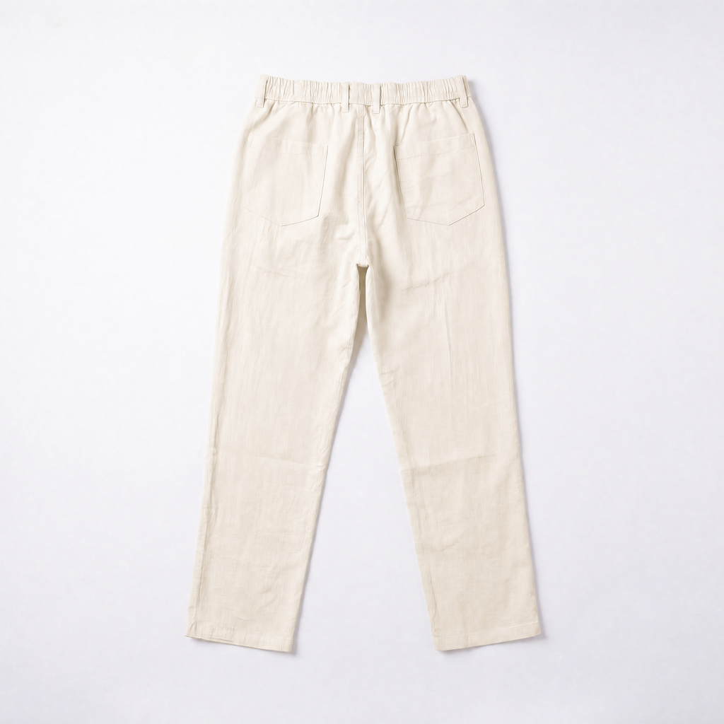 RELAXED TENCEL TROUSERS - CREAM