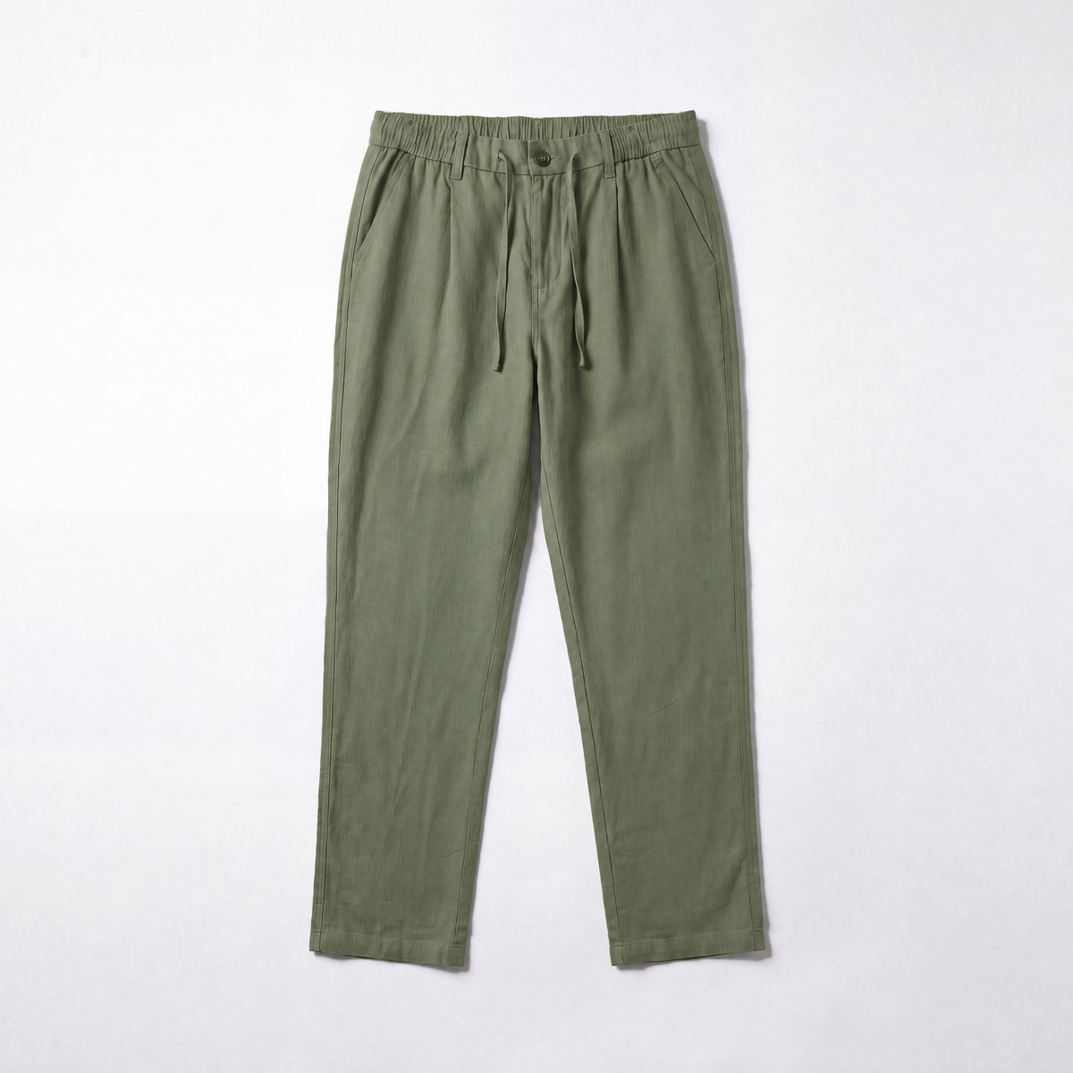 RELAXED TENCEL TROUSERS - SULPHUR GREEN
