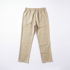 RELAXED COTTON LINEN PANTS - BEIGE
