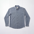 SEER SUCKER STRIPE SHIRT - STONE BLUE