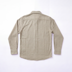 TEXTURED QUARTER PLACKET SHIRT - LIGHT BROWN