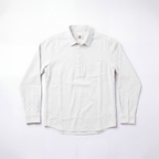 TEXTURED QUARTER PLACKET SHIRT - WHITE