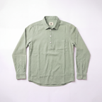 TEXTURED QUARTER PLACKET SHIRT - SAGE
