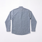 SEER SUCKER STRIPE SHIRT - STONE BLUE