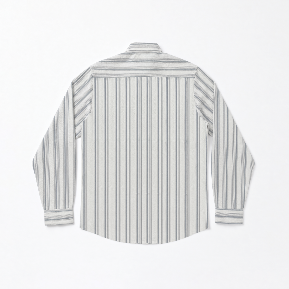 SEER SUCKER STRIPE SHIRT - WHITE