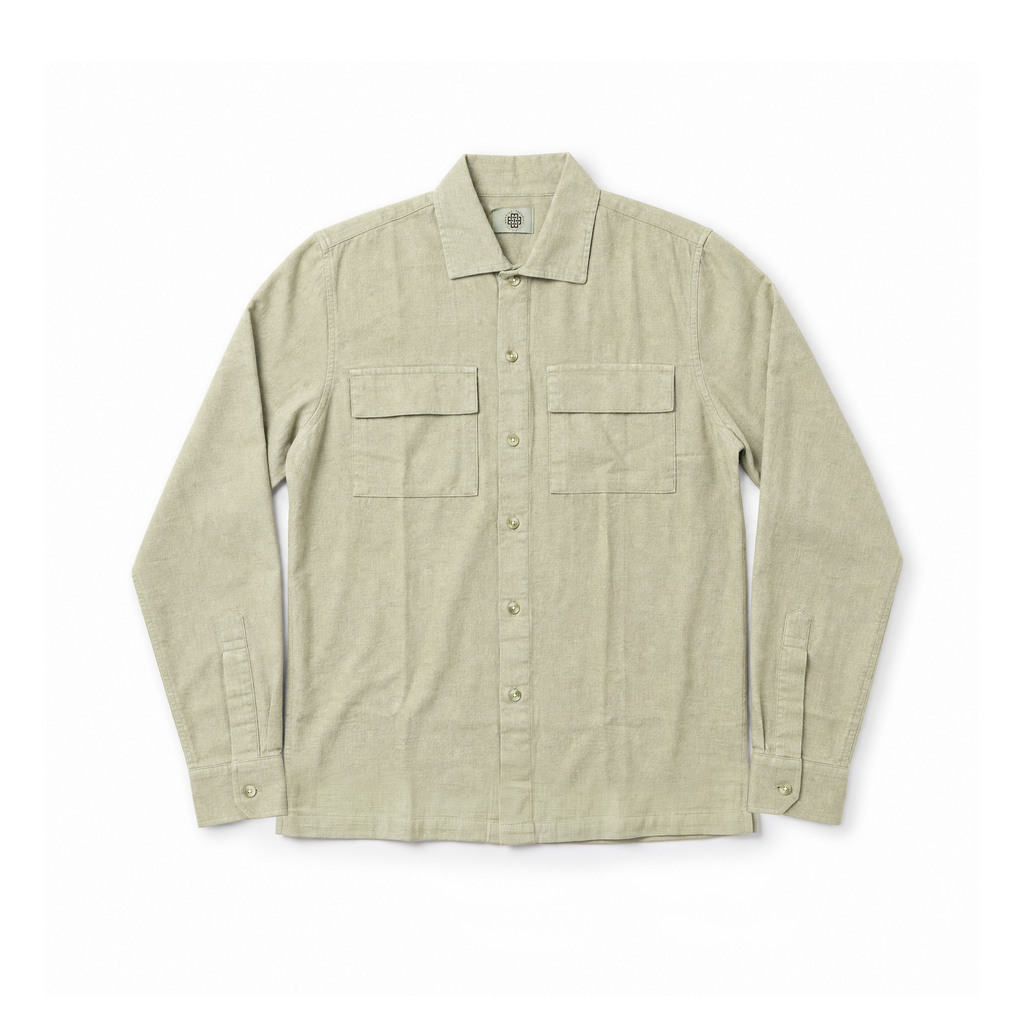 COTTON LINEN SHIRT - NATURAL
