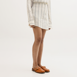 BUTTON DOWN SKORT - BLUE