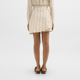 BUTTON DOWN SKORT - BEIGE