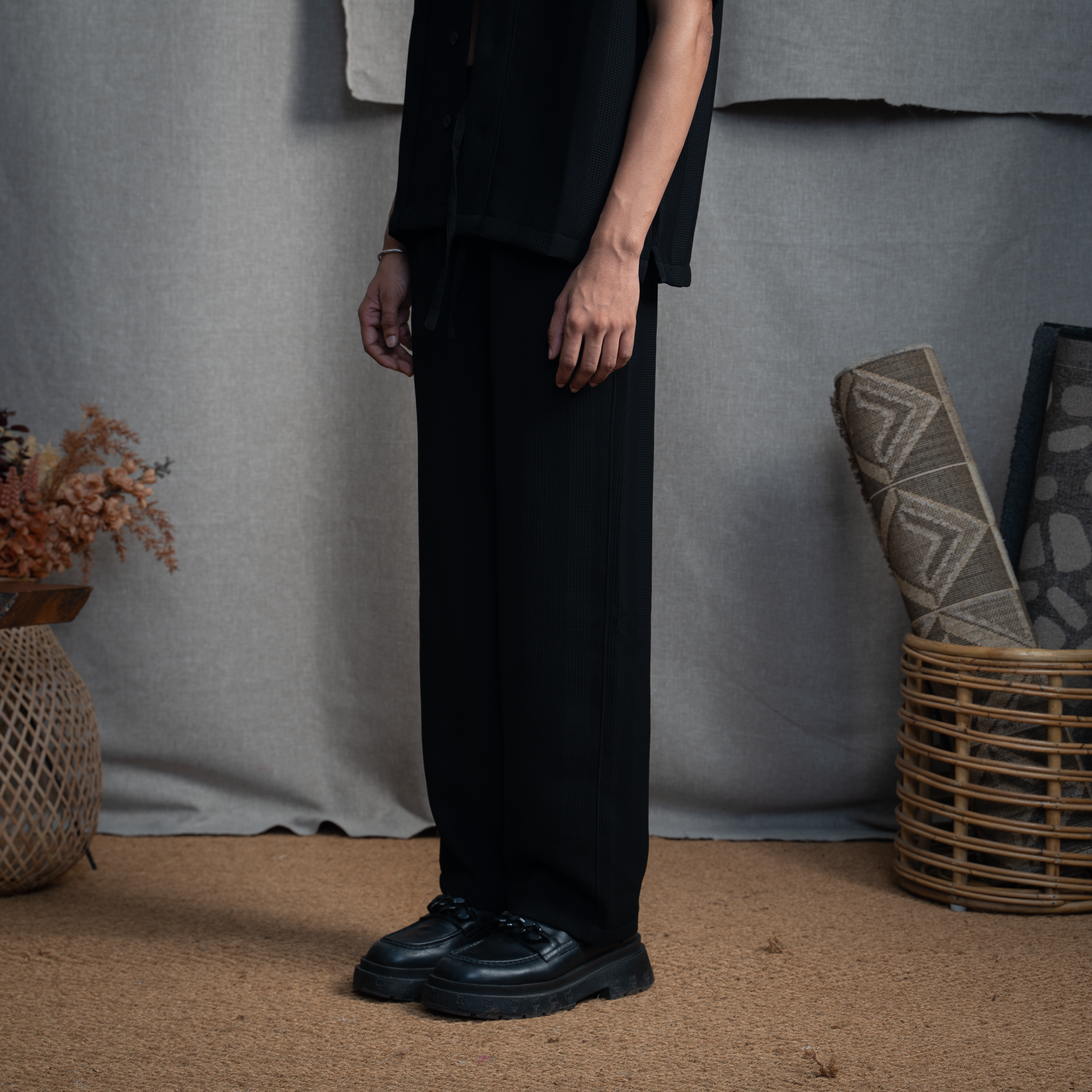 BMW DRAWSTRING TROUSER - CHARCOAL CONE