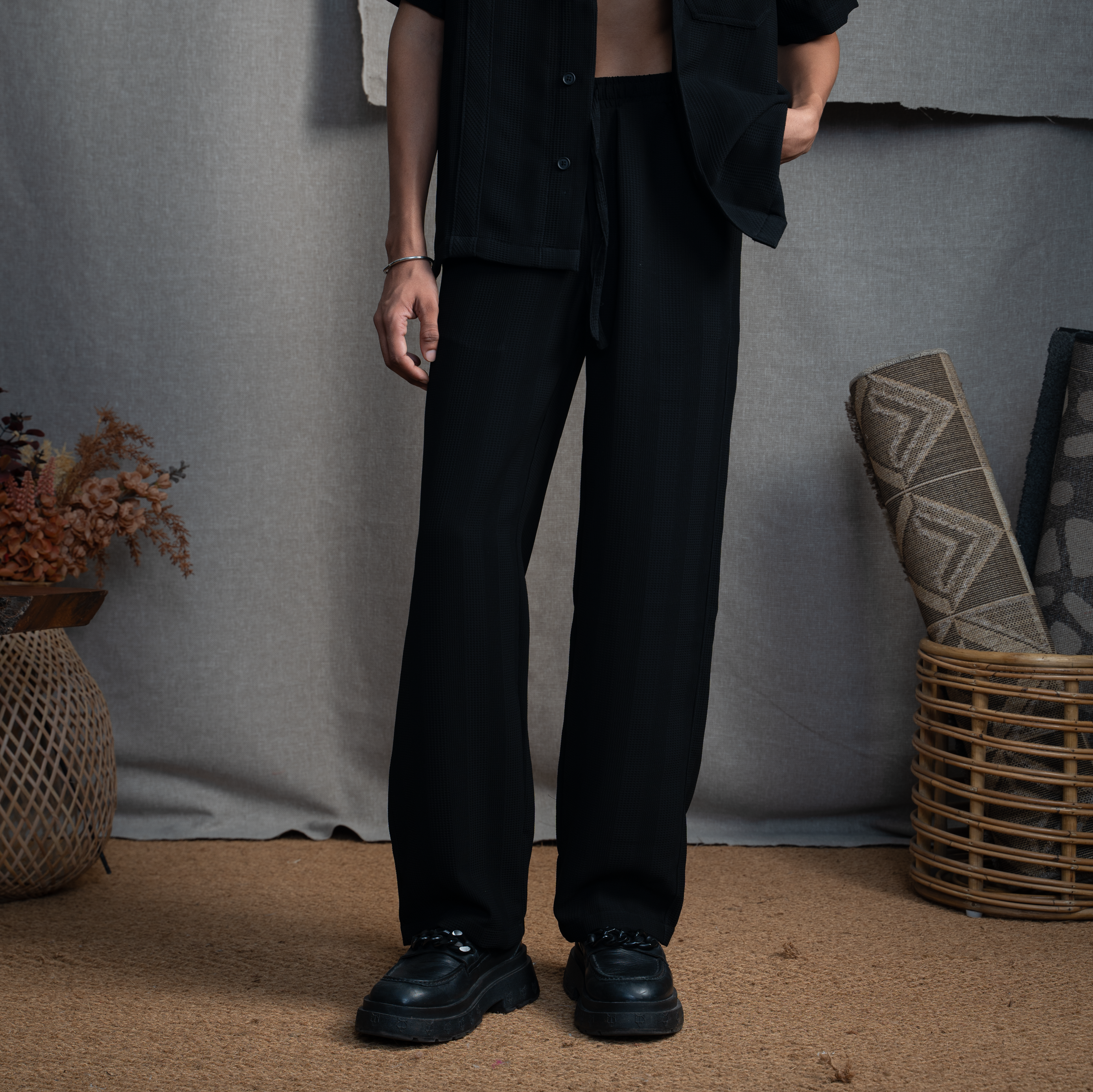 BMW DRAWSTRING TROUSER - CHARCOAL CONE