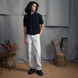 OLD MONEY POLO T-SHIRT- JET BLACK