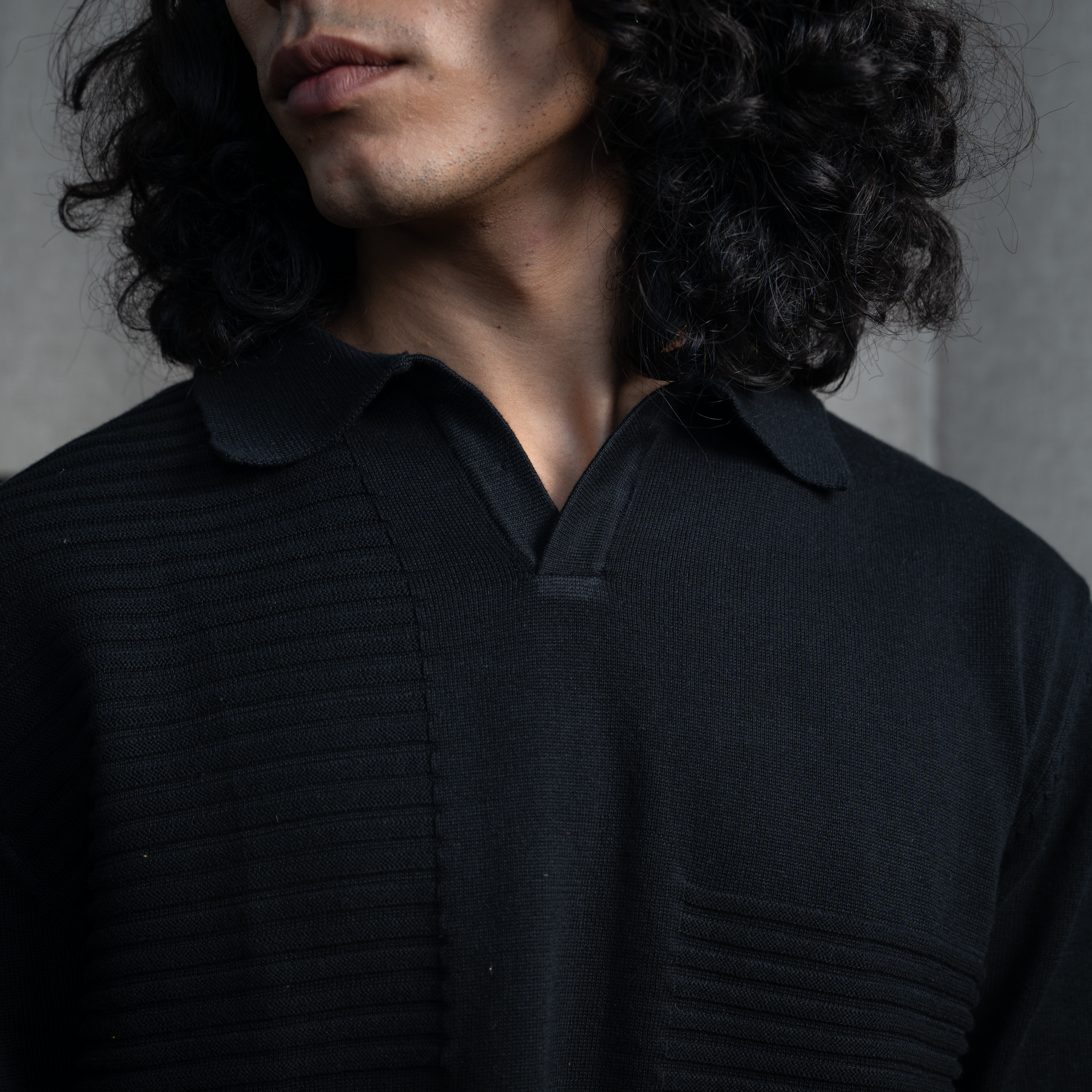 OLD MONEY POLO T-SHIRT - JET BLACK