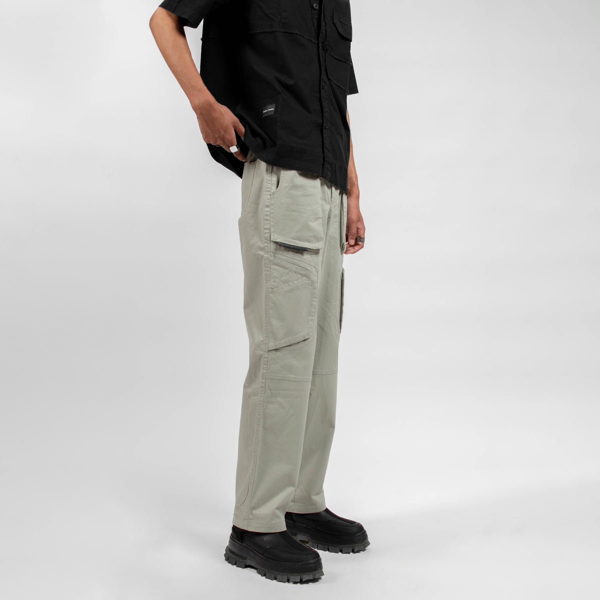 BIKER PANTS - GREY OWL