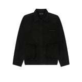 CUT PLEAT BOMBER JACKET - INK BLACK