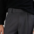 CLASSIC PLEATED TROUSERS - GRAY
