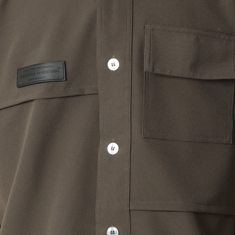 FLAT PLEAT SHIRT - CEDAR