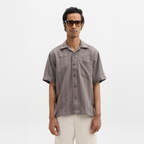 JACQUARD STRIPED SHIRT - DOVE GREY