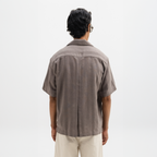 JACQUARD STRIPED SHIRT - DOVE GREY