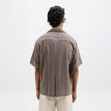 JACQUARD STRIPED SHIRT- DOVE GREY