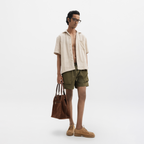 JACQUARD STRIPED SHIRT - PARCHMENT