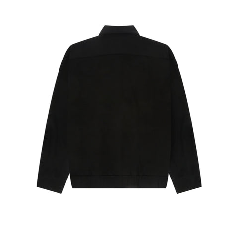 CUT PLEAT BOMBER JACKET - INK BLACK
