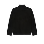 CUT PLEAT BOMBER JACKET - INK BLACK
