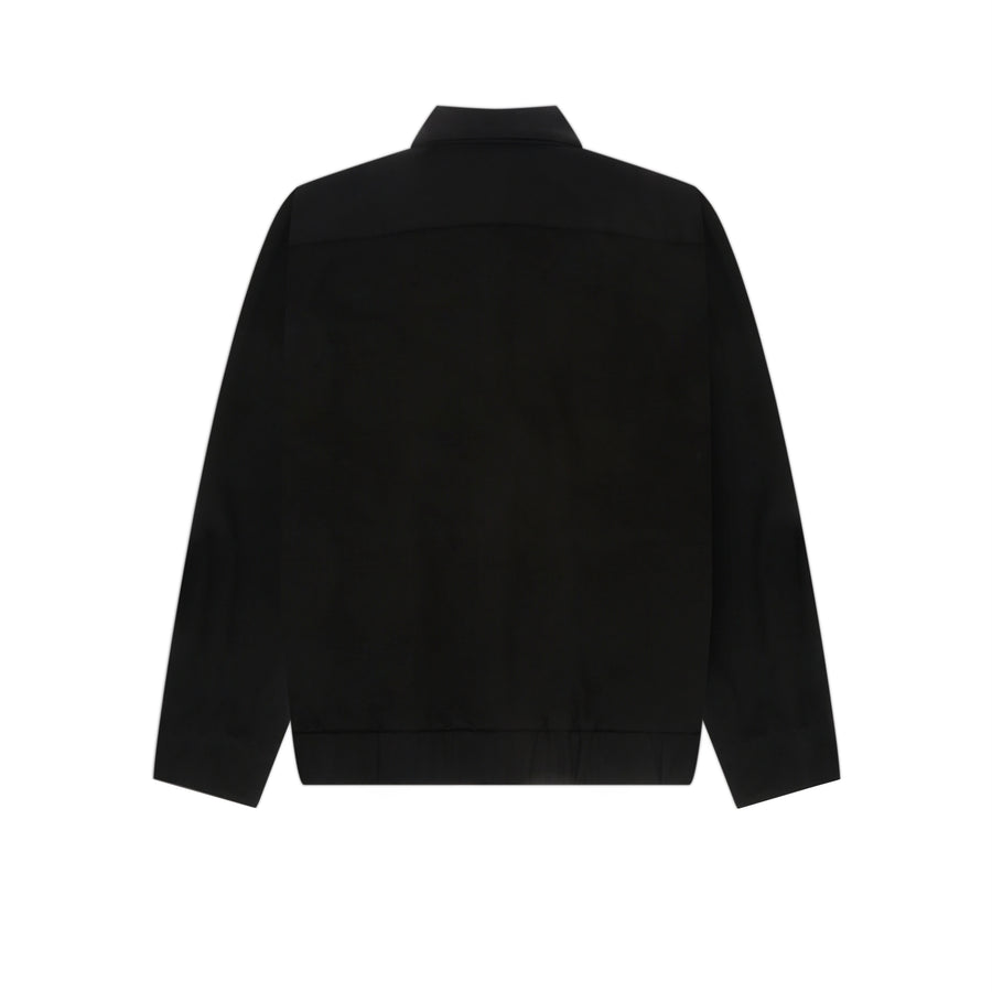 CUT PLEAT BOMBER JACKET - INK BLACK
