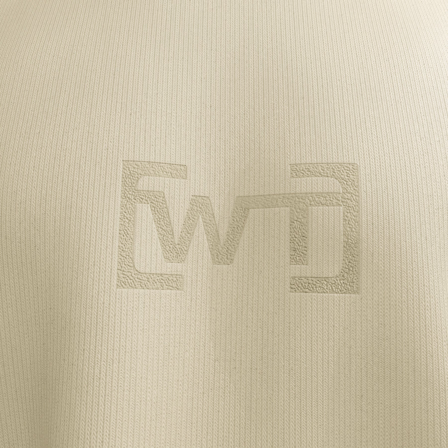 TEXTURED KNIT T-SHIRT- SANDSTONE