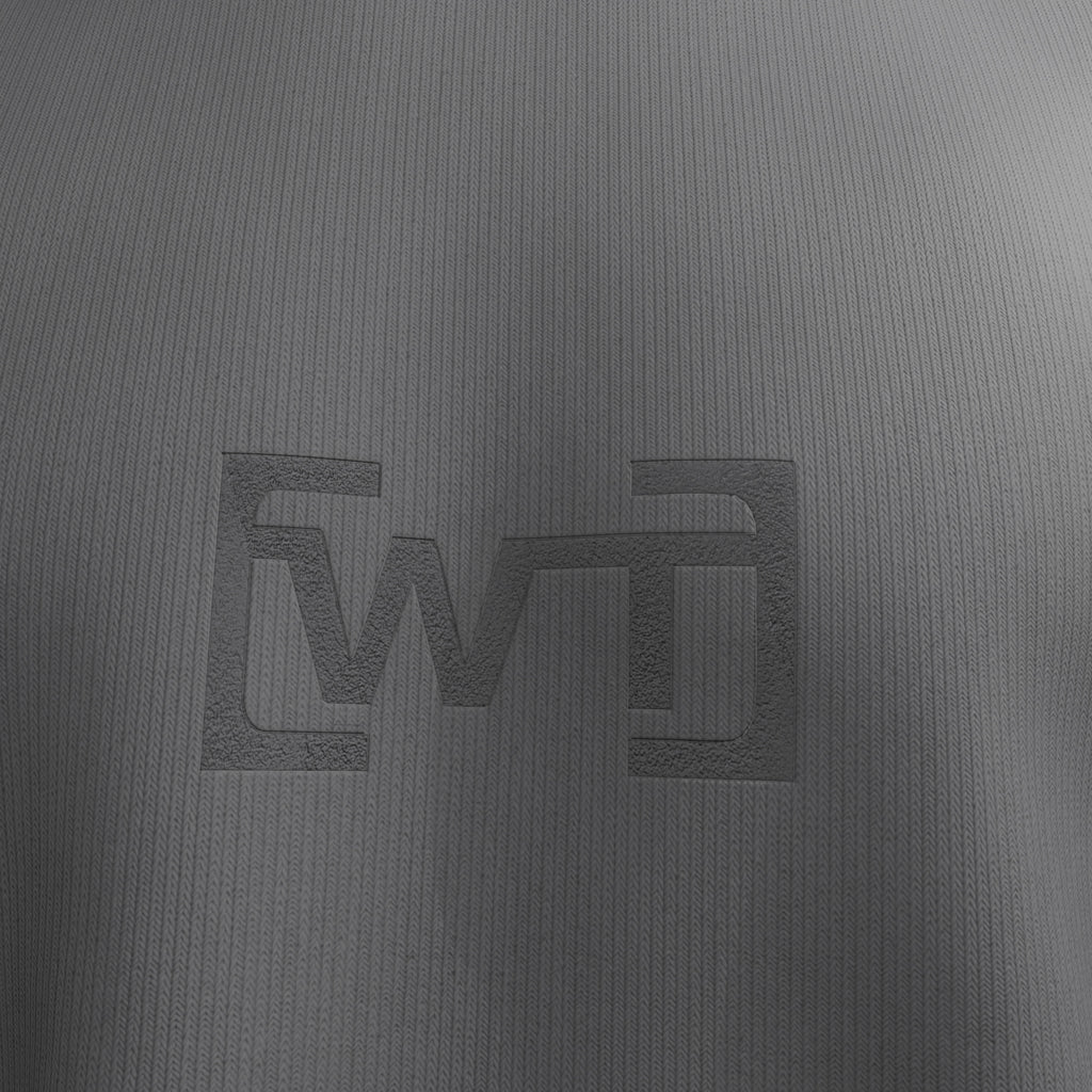TEXTURED KNIT T-SHIRT - GRANITE