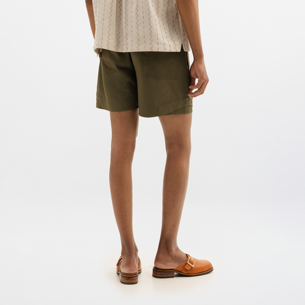 NYLON SHORTS - OLIVE