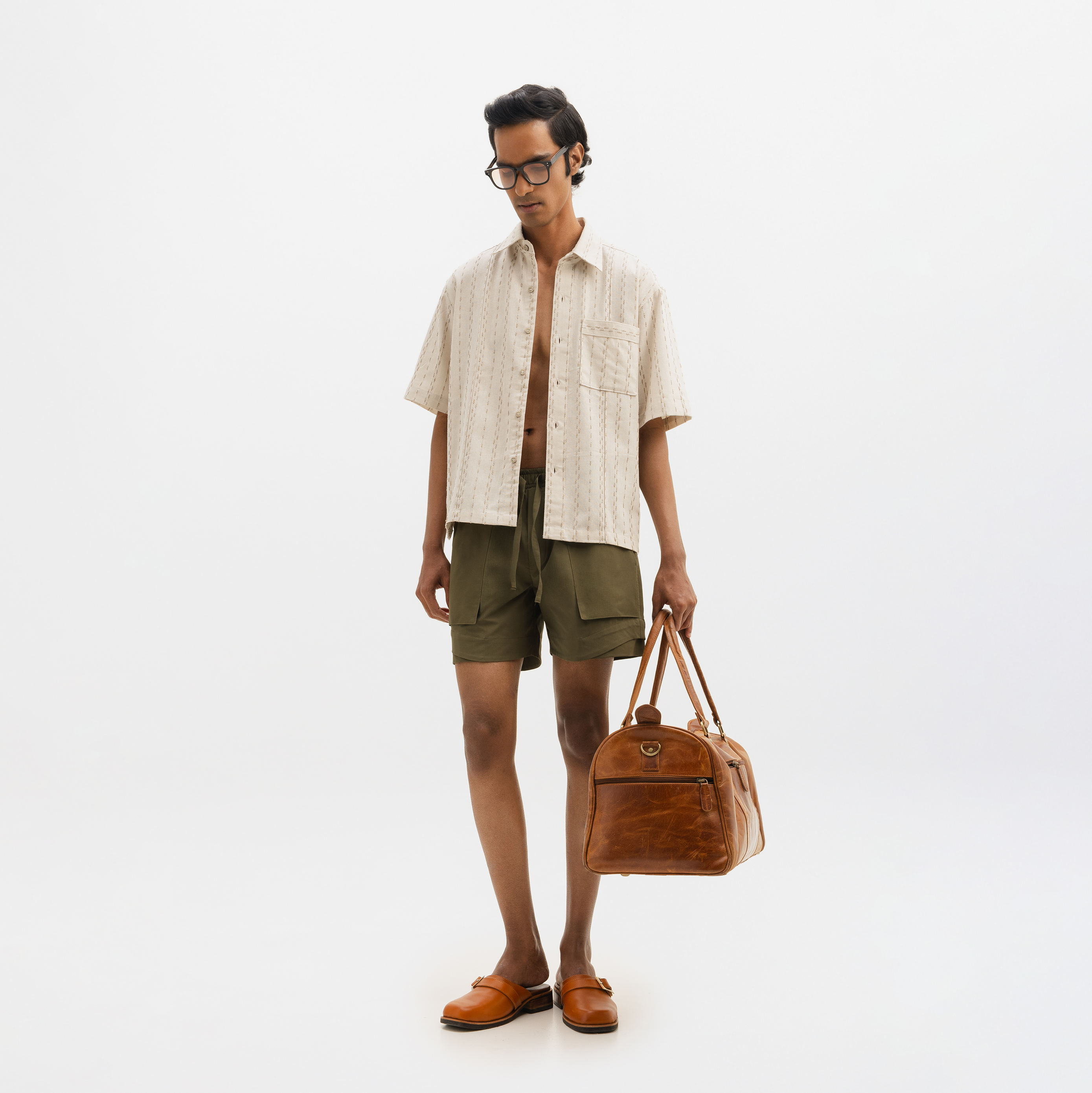 NYLON SHORTS - OLIVE