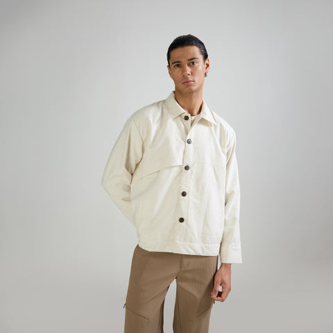 CLASSIC MODULE OVERSHIRT - BEIGE