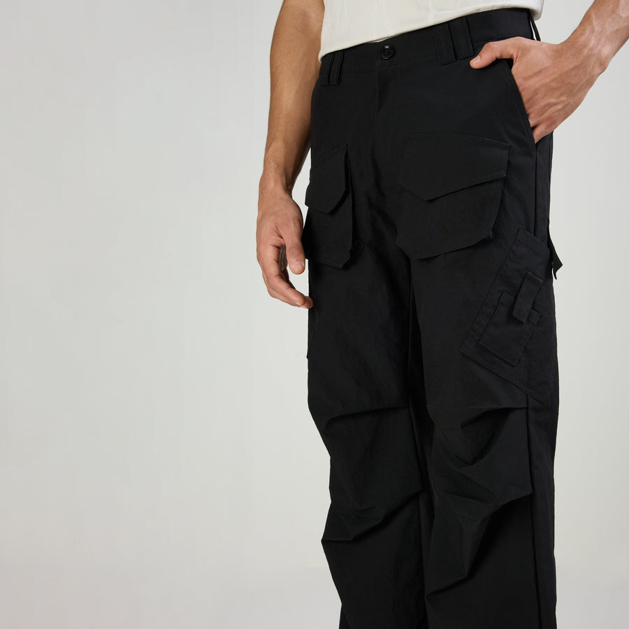 PARACHUTE PANTS TYPE-2 - BLACK
