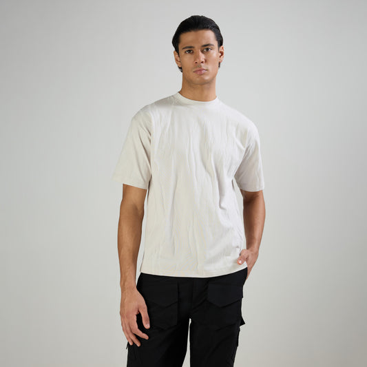 Jacquard Round Neck T-shirt