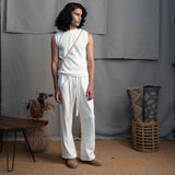 PLEATED CORDS- ALMOND