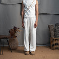 PLEATED CORDS- ALMOND