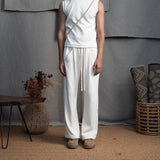 PLEATED CORDS- ALMOND