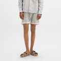 ROLLED-UP HEM SHORTS - AQUA