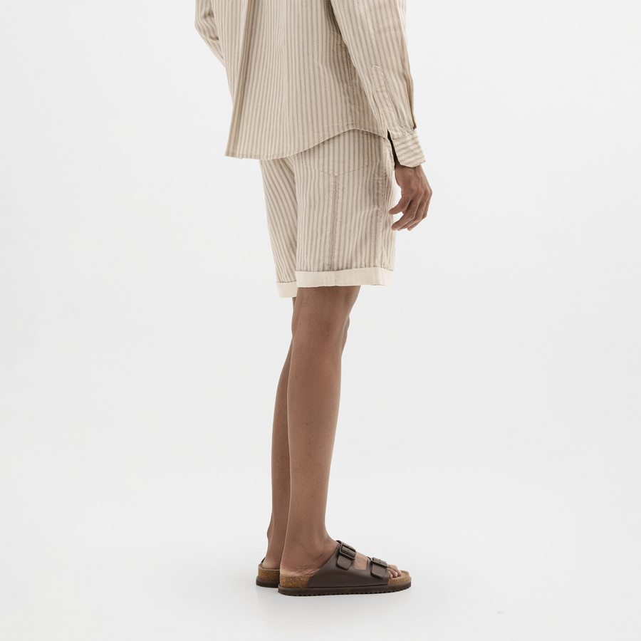 ROLLED-UP HEM SHORTS- DESERT